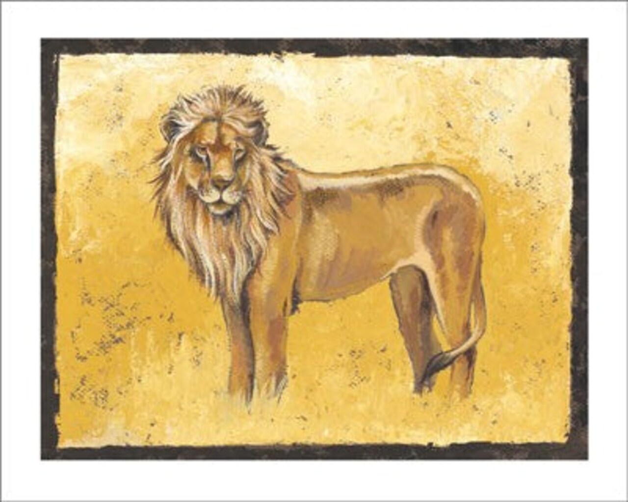 The Lion Stands Proud by Philippe Genevrey Wall Art Décor 9 1/2 x 11 3/4 Art Print